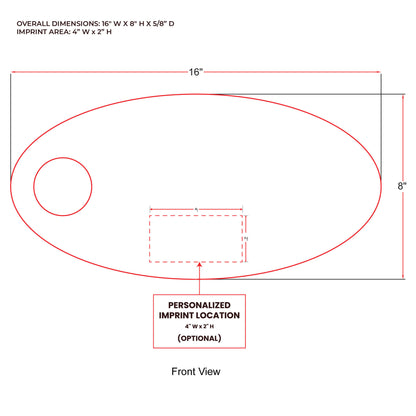 Large Oval Acacia Board With Dip Holder