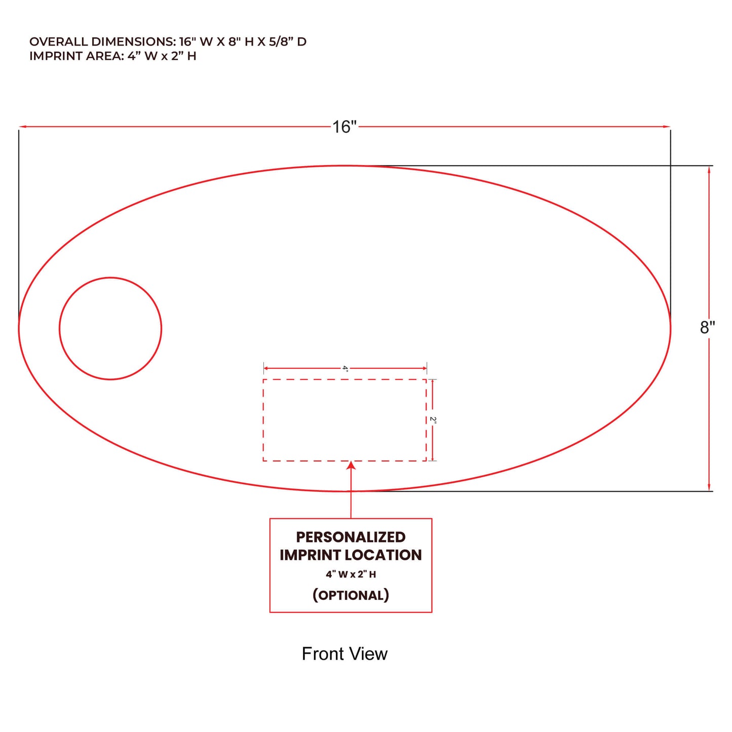 Large Oval Acacia Board With Dip Holder