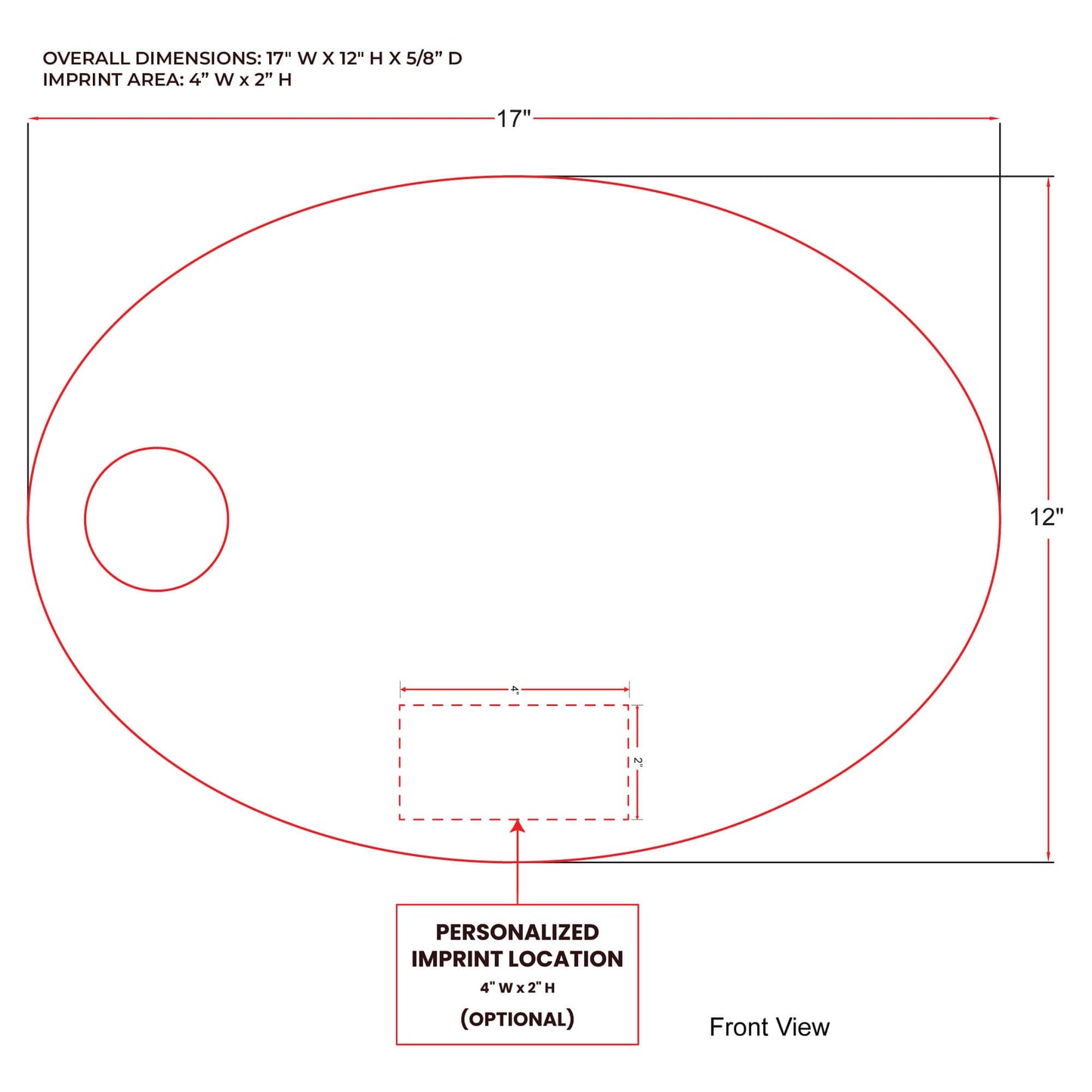 XL Oval Acacia Board With Dip Holder