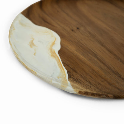 Large Round Acacia Charger Plate