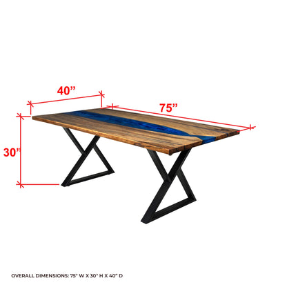 75” Live Edge Dining Table