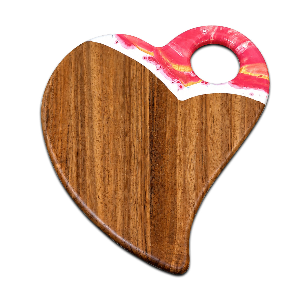 Medium Heart Acacia Board With Dip Holder