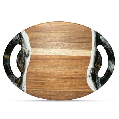 XL Oval Acacia Board With 2 Handles