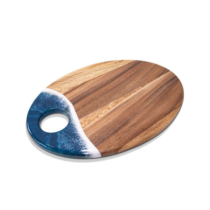 XL Oval Acacia Board With Dip Holder