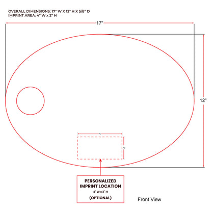 XL Oval Acacia Board With Dip Holder