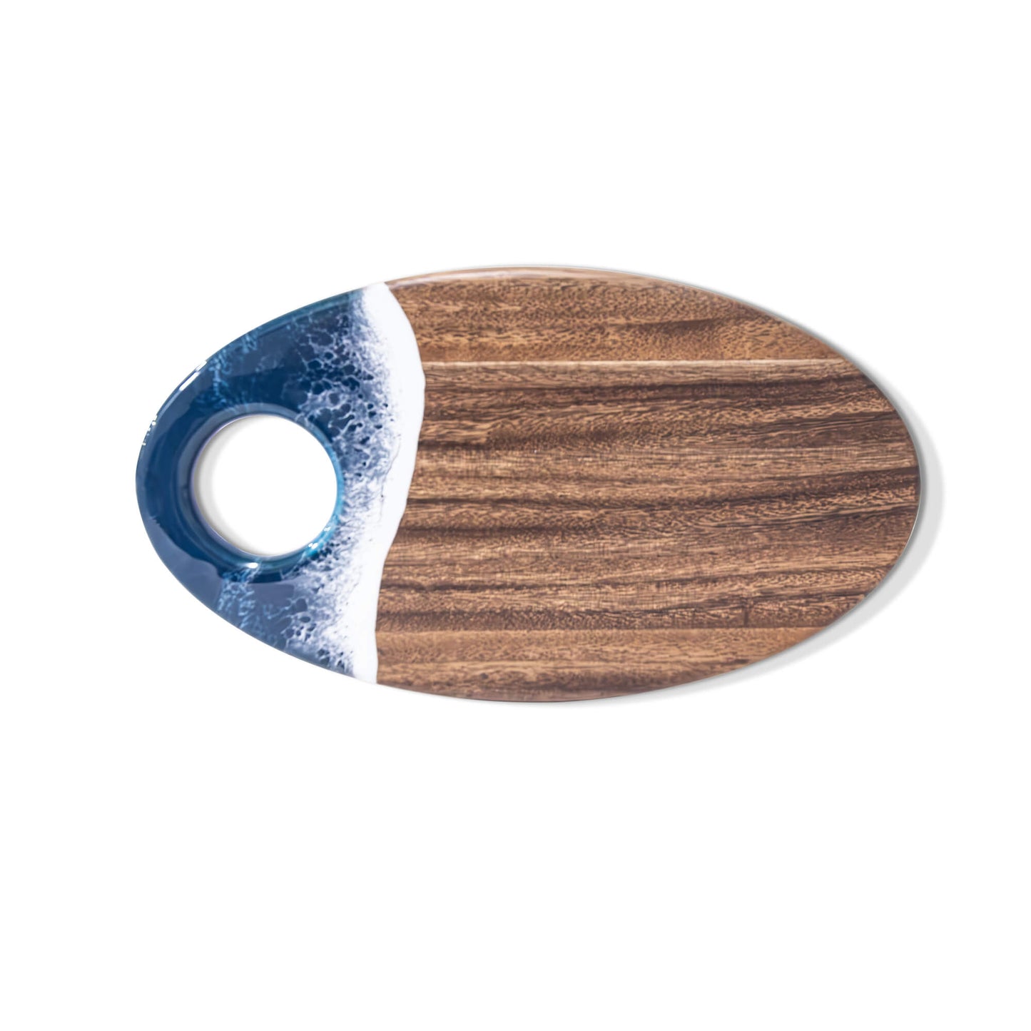 Medium Oval Acacia Board With Dip Holder