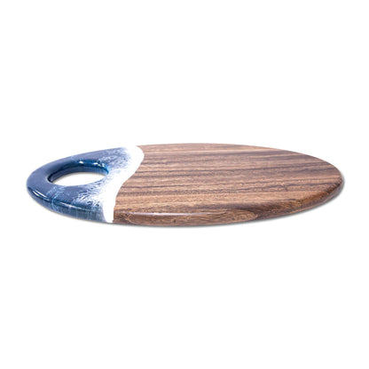 Medium Oval Acacia Board With Dip Holder