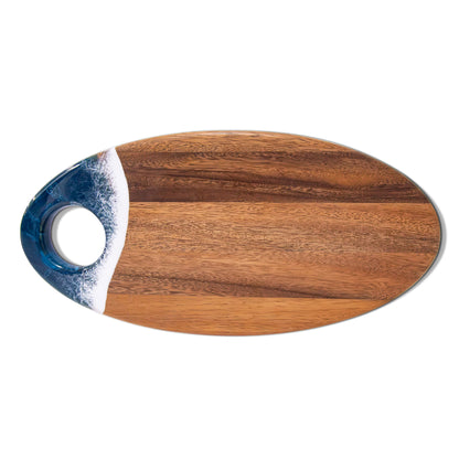 Large Oval Acacia Board With Dip Holder