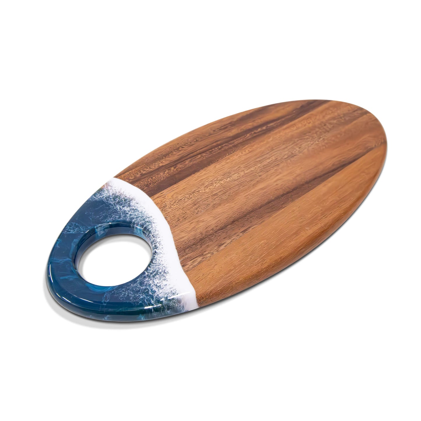 Large Oval Acacia Board With Dip Holder