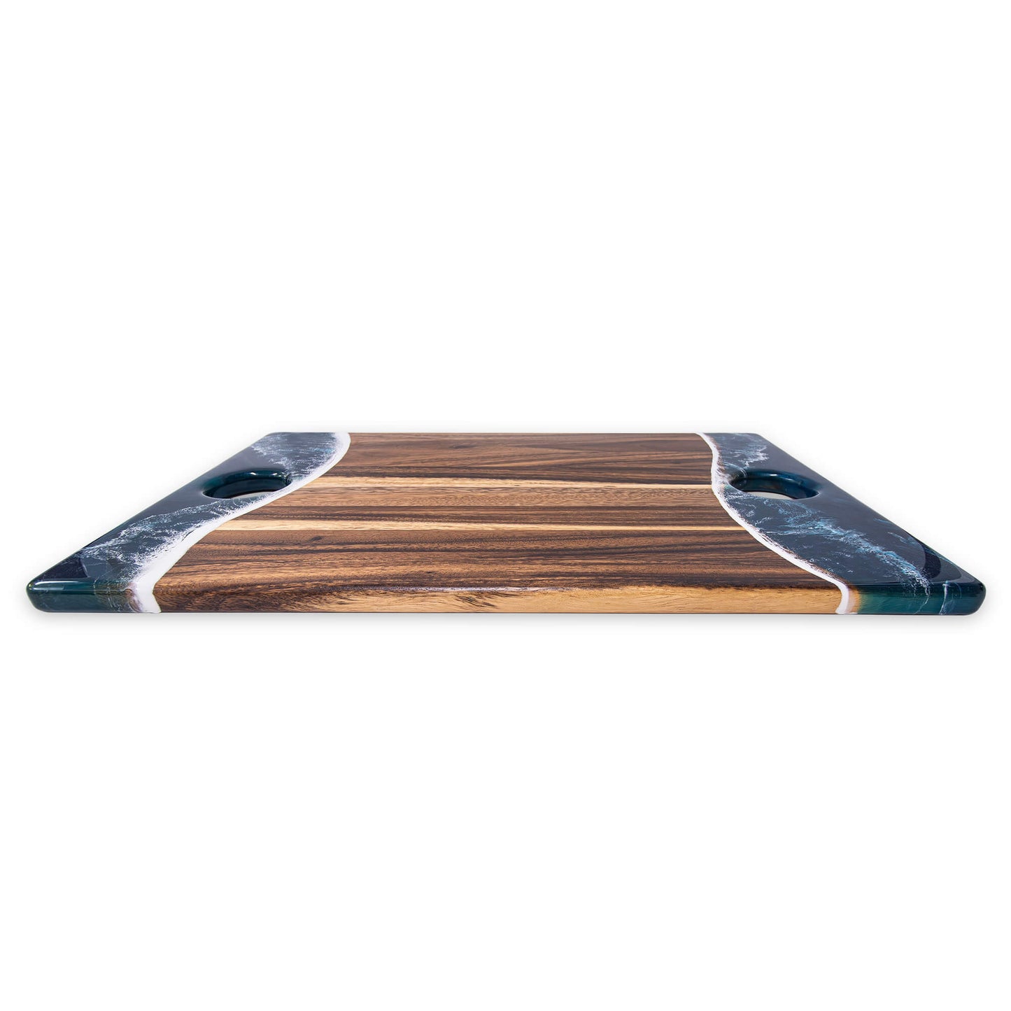 2XL Rectangle Acacia Board With Two Dip Holder