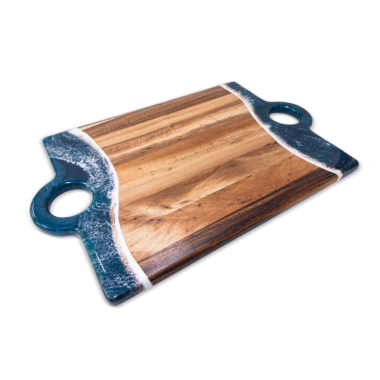 2XL Rectangle Acacia Board With Two Extended Dip Holder