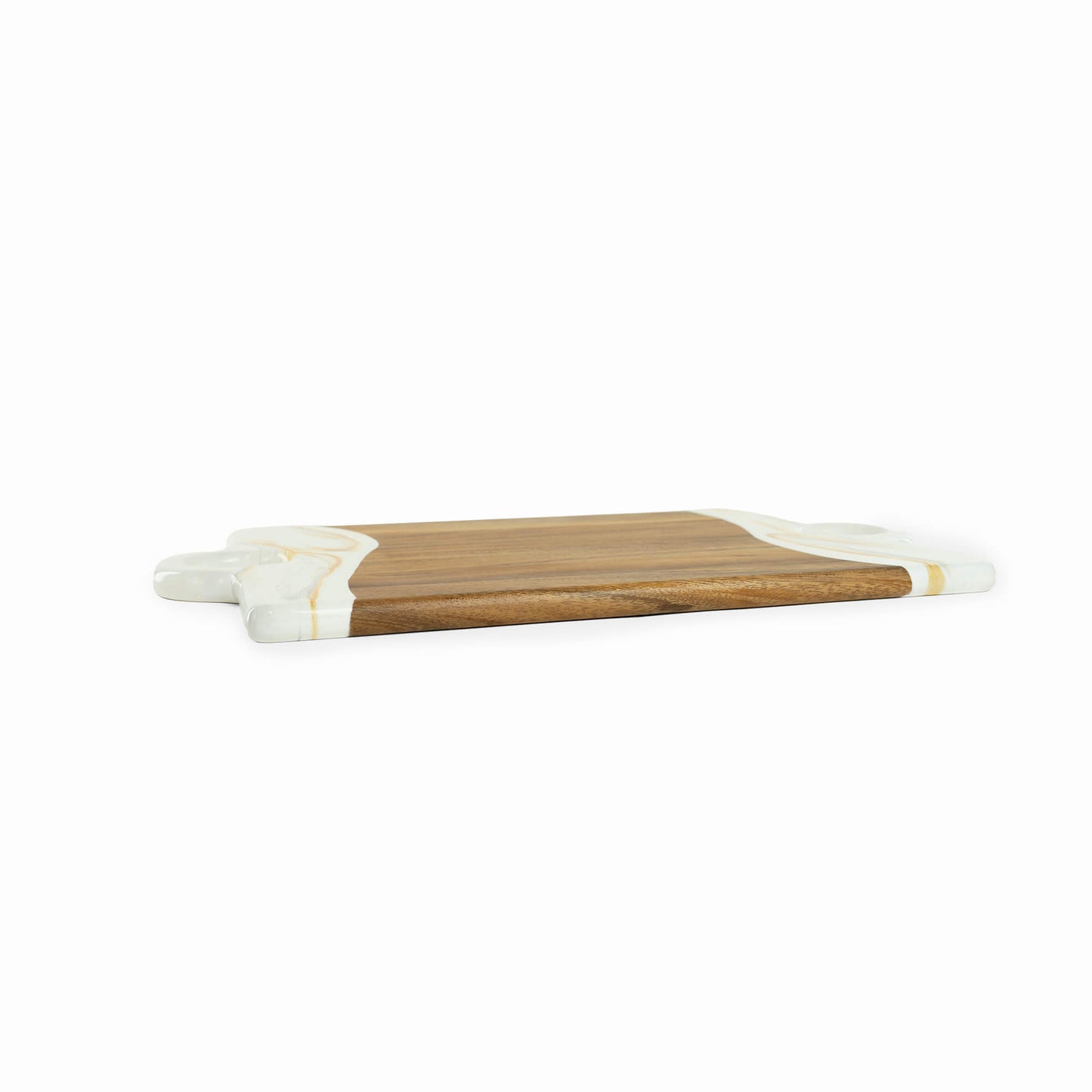 2XL Rectangle Acacia Board With Two Extended Dip Holder