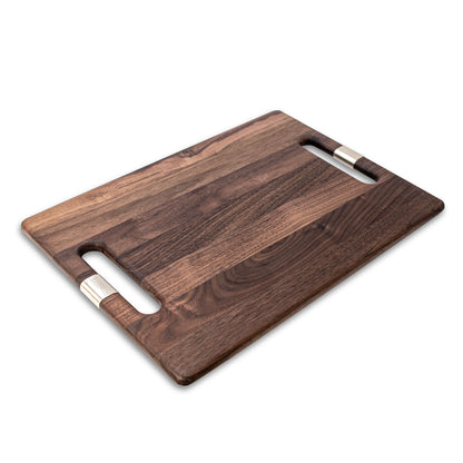 2XL Rectangle Walnut Board With 2 Handles with Wire Wrap