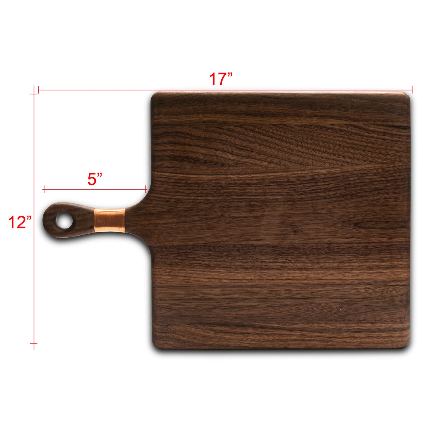 XL Rectangle Walnut Board With Handle with Wire Wrap