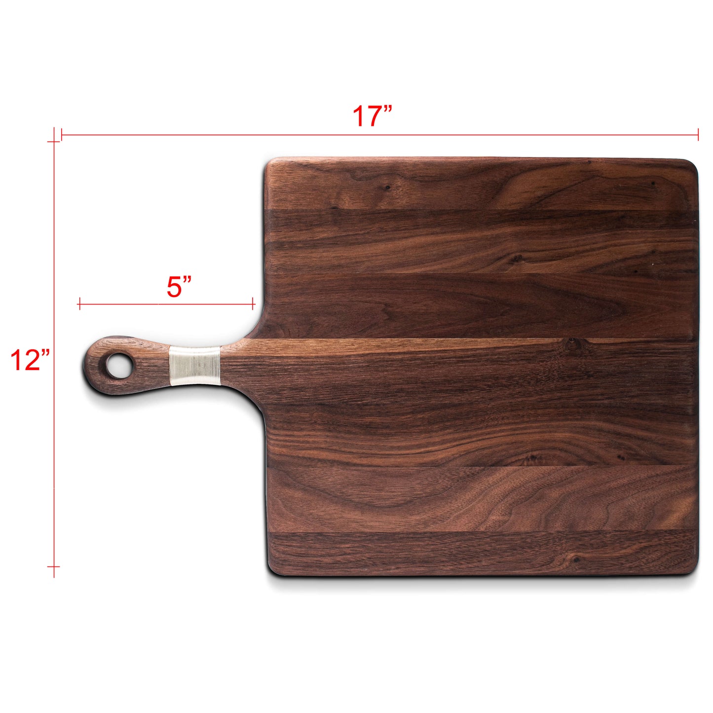 XL Rectangle Walnut Board With Handle with Wire Wrap