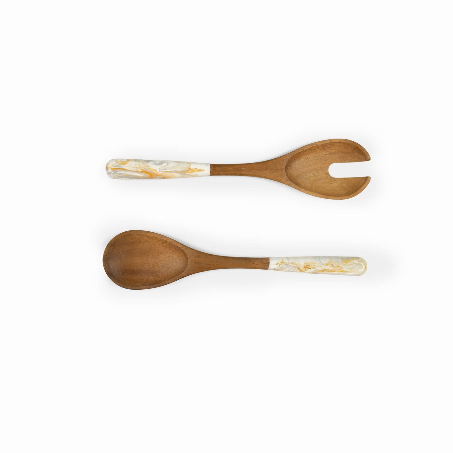 14" Wooden Salad Spoon and Fork (Pair)