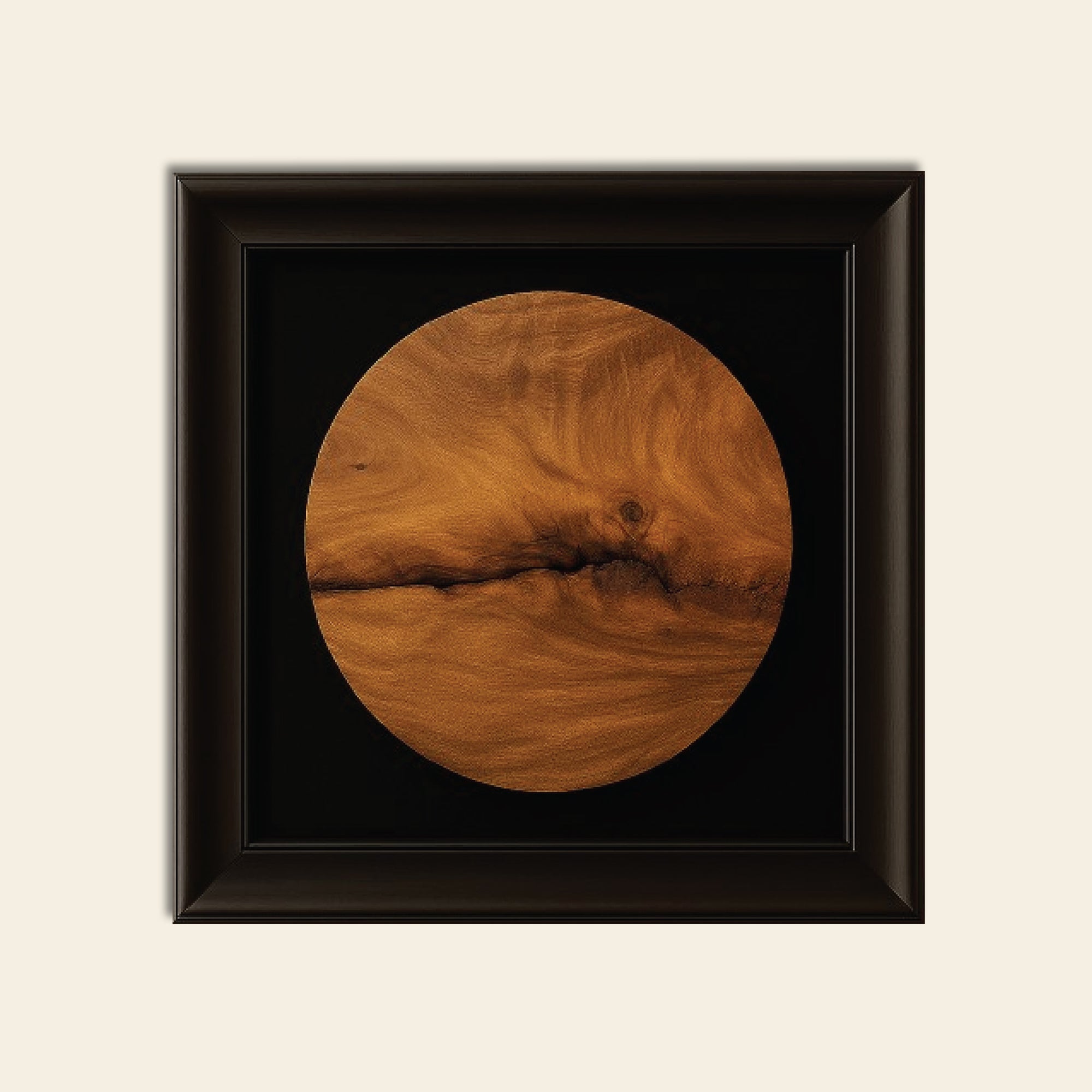 Round Acacia Wood Wall Décor