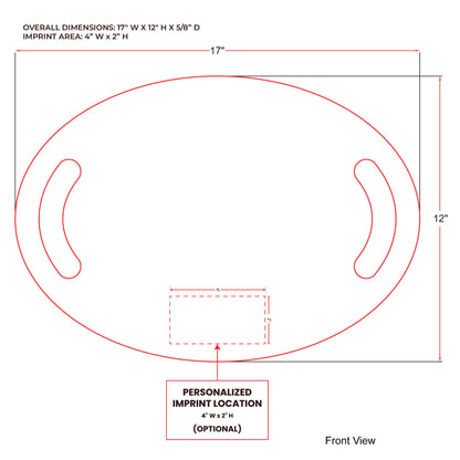 XL Oval Acacia Board With 2 Handles