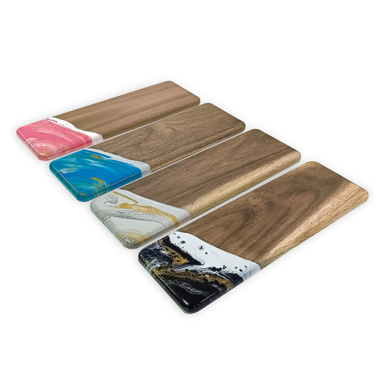 Small 4-Pcs Rectangle Acacia Board Set