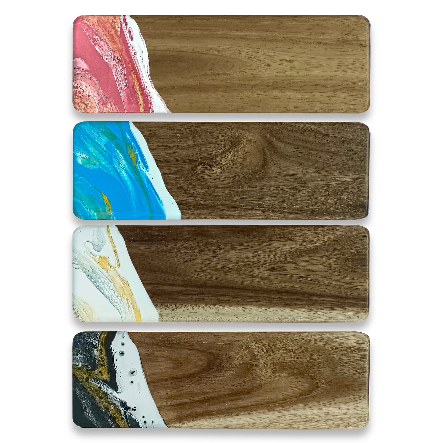 Small 4-Pcs Rectangle Acacia Board Set